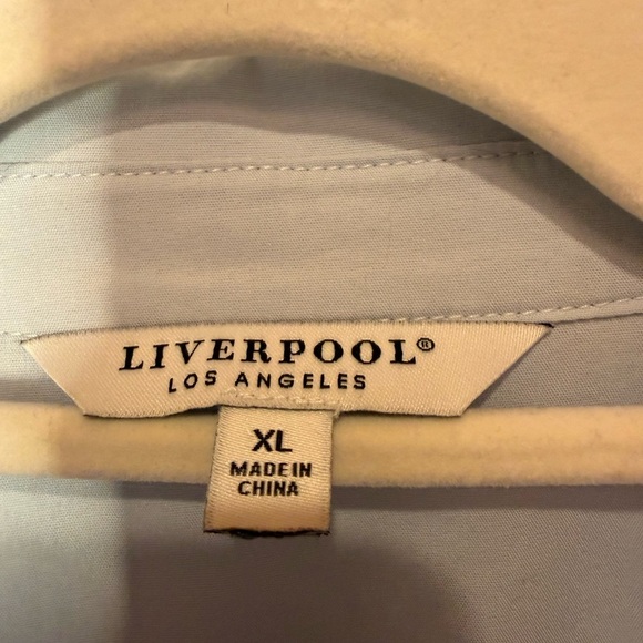 Liverpool Los Angeles XL Classic Light Blue Button Down Shirt - Picture 2 of 5